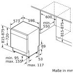 Máy rửa bát Bosch SMU6ECS57E lắp đặt âm tủ